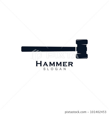 Hammer symbol vector icon 101402453