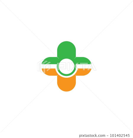 Medical cross vector icon 101402545