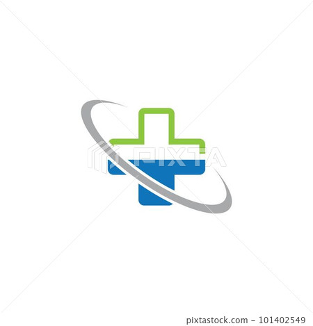 Medical cross vector icon 101402549