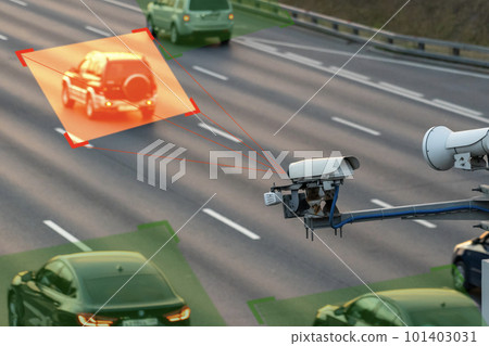 artificial intelligence identifies violators on the highway artificial intelligence identifies violators on the highway 101403031