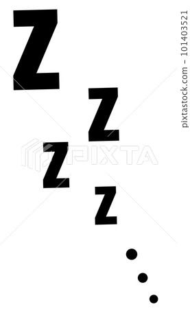Zzz sleep snore text vector icon isolated on white background. Zzz sleep snore text vector icon isolated on white background. 101403521