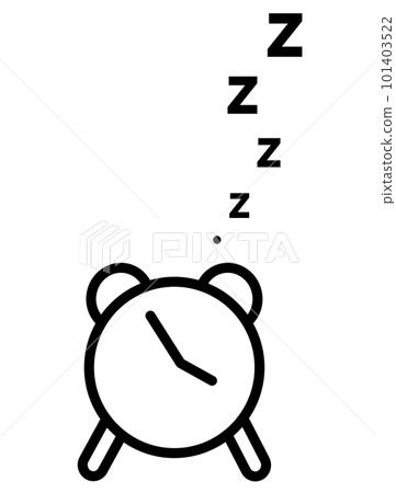 Zzz sleep snore text and alarm clock vector icon. Zzz sleep snore text and alarm clock vector icon. 101403522