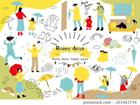 在雨季易於使用的插圖 101403734