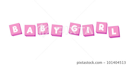Pink cubes with letters flat style, vector illustration Pink cubes with letters flat style, vector illustration 101404513