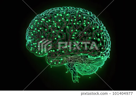Human intelligence with human brain inside. Neural network AI generated art Human intelligence with human brain inside. Neural network AI generated art 101404977