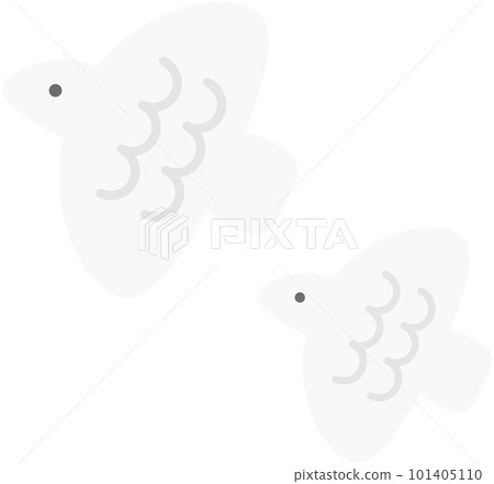 兩隻簡單可愛的白鳥插畫 兩隻簡單可愛的白鳥插畫 101405110