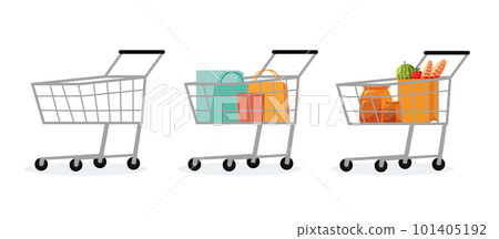 Shopping cart isolated vector illustration Shopping cart isolated vector illustration 101405192