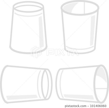 Illustration set of white paper cups 101406060