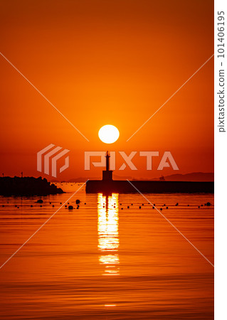 Sunset over the sea Sunset over the sea 101406195