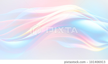 Abstract Modern Background with Glowing Multicolored 3D Waves in Pastel Colors 101406913