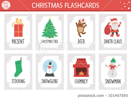 My Family flashcards design vector set. Printable flashcard for