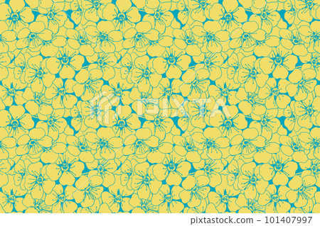 Floral pattern seamless vector background. Foliage and flower wallpaper design of nature. 101407997