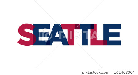 Seattle, Washington, USA typography slogan design. America logo with graphic city lettering for print and web. 101408004