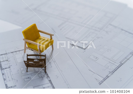 Architectural drawing My home architectural design image material Architectural drawing My home architectural design image material 101408104