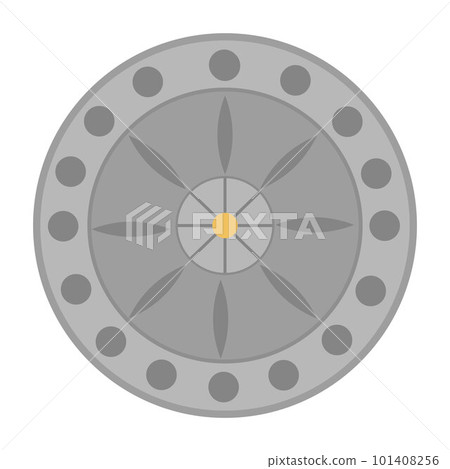 Vector shield icon. Fairy tale knight armor with royal power symbols. Fairytale soldier sword. Cartoon medieval weapon illustration. Vector shield icon. Fairy tale knight armor with royal power symbols. Fairytale soldier sword. Cartoon medieval weapon illustration. 101408256