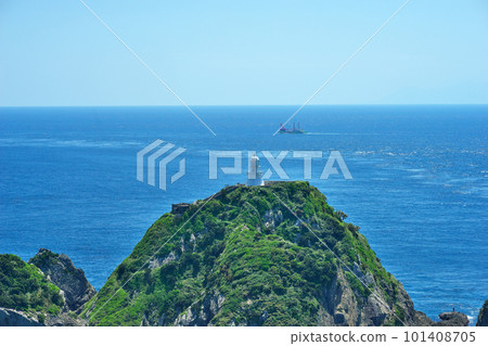 Scenery with a lighthouse at Cape Sata Scenery with a lighthouse at Cape Sata 101408705
