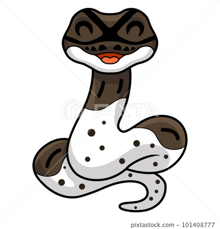 Cute oreo pied ball python cartoon 101408777