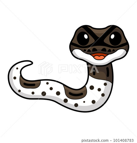 Cute oreo pied ball python cartoon 101408783
