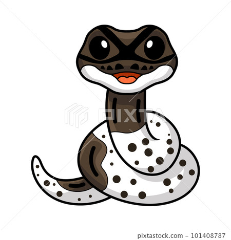 Cute oreo pied ball python cartoon 101408787