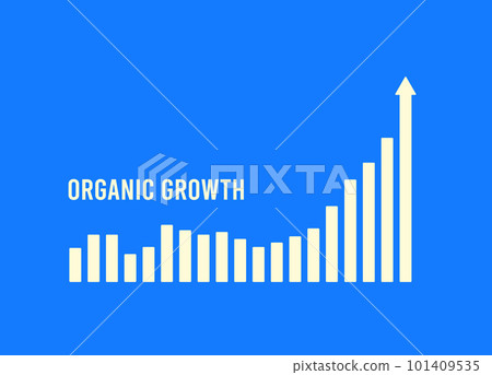 Organic growth marketing concept illustration with slowly rising volatile chart that will rise to new highs at the end. Flat design vector illustration Organic growth marketing concept illustration with slowly rising volatile chart that will rise to new highs at the end. Flat design vector illustration 101409535