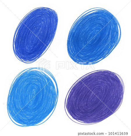 Set of Abstract Stain Drawn by Colored Pencil Isolated on White Background. Collection of Pastel Colored Spot for Decoration, Poster, Banner, Greeting Cards Design. Set of Abstract Stain Drawn by Colored Pencil Isolated on White Background. Collection of Pastel Colored Spot for Decoration, Poster, Banner, Greeting Cards Design. 101411639