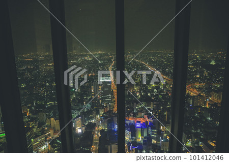 a Nagoya city , Japan cityscape at night 2 Nov 2013 101412046