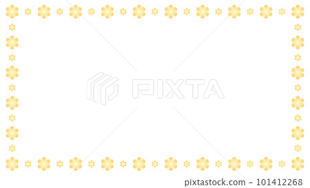 Yellow flower frame vector illustration material 16:9 Yellow flower frame vector illustration material 16:9 101412268