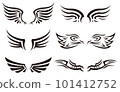 Tribal pattern feather wings 101412752