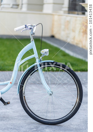 close up of a German Netherlands Ukrainian bike bicycle lamp headlights 101413438