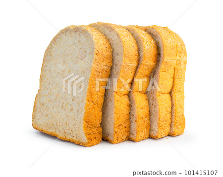 sliced bread on white background. (clipping path) sliced bread on white background. (clipping path) 101415107