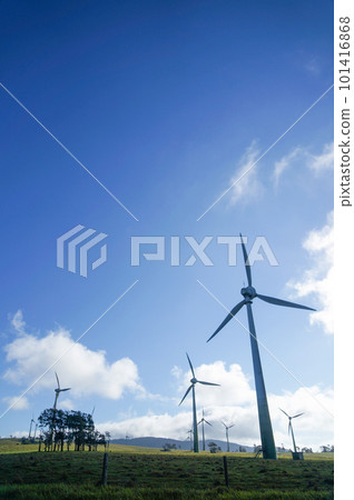 The sky and windmills of the Atherton Tablelands 101416868