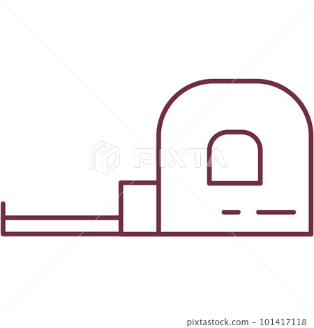 Measure tape icon vector flat meter ruler isolated 101417118