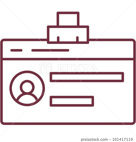 Pass id card icon vector identification badge Pass id card icon vector identification badge 101417119
