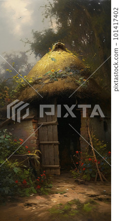 Painting old hut 101417402