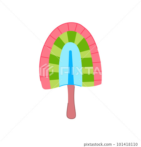 paper hand fan cartoon vector illustration 101418110