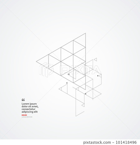 Connecting lines and dots for science network pattern. Hexagon and triangles design. Construction element network 101418496