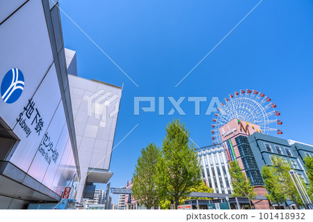 日本橫濱市景 中央北站、藍天閃耀的摩天輪、都筑坂急等市景 日本橫濱市景 中央北站、藍天閃耀的摩天輪、都筑坂急等市景 101418932