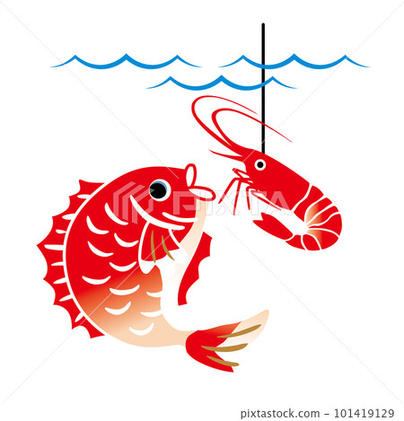 用蝦圖諺語釣鯛魚 101419129