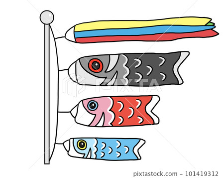 Carp streamer illustration Carp streamer illustration 101419312