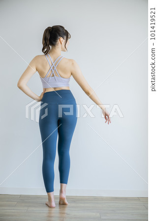 Young woman fitness image back view 101419521