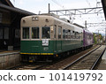 Randen and trains at Omuro Station 101419792