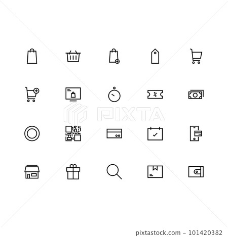 E-commerce icon set. Vector illustration. E-commerce icon set. Vector illustration. 101420382