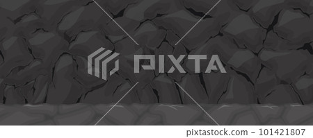Cave passage and wall scenery_side scrolling game background_seamless 101421807