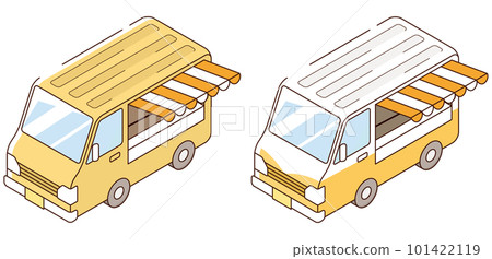 Cute kitchen car isometric Cute kitchen car isometric 101422119