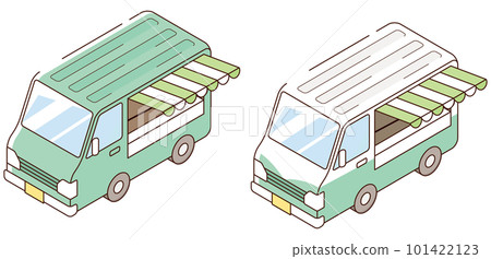 Cute kitchen car isometric Cute kitchen car isometric 101422123