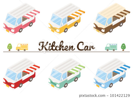 Cute kitchen car isometric 101422129