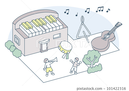在城市中享受音樂的空間。 在城市中享受音樂的空間。 101422316