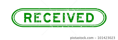 Grunge green received word rubber seal stamp on white background Grunge green received word rubber seal stamp on white background 101423023