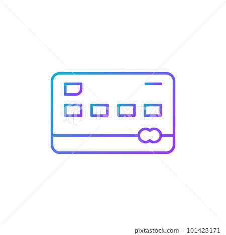 Credit card, debit payment, bank card gradient lineal icon. Shopping, online banking, finance symbol design. 101423171