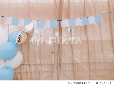 flags inscription birthday party balloons blue white flags inscription birthday party balloons blue white 101423871
